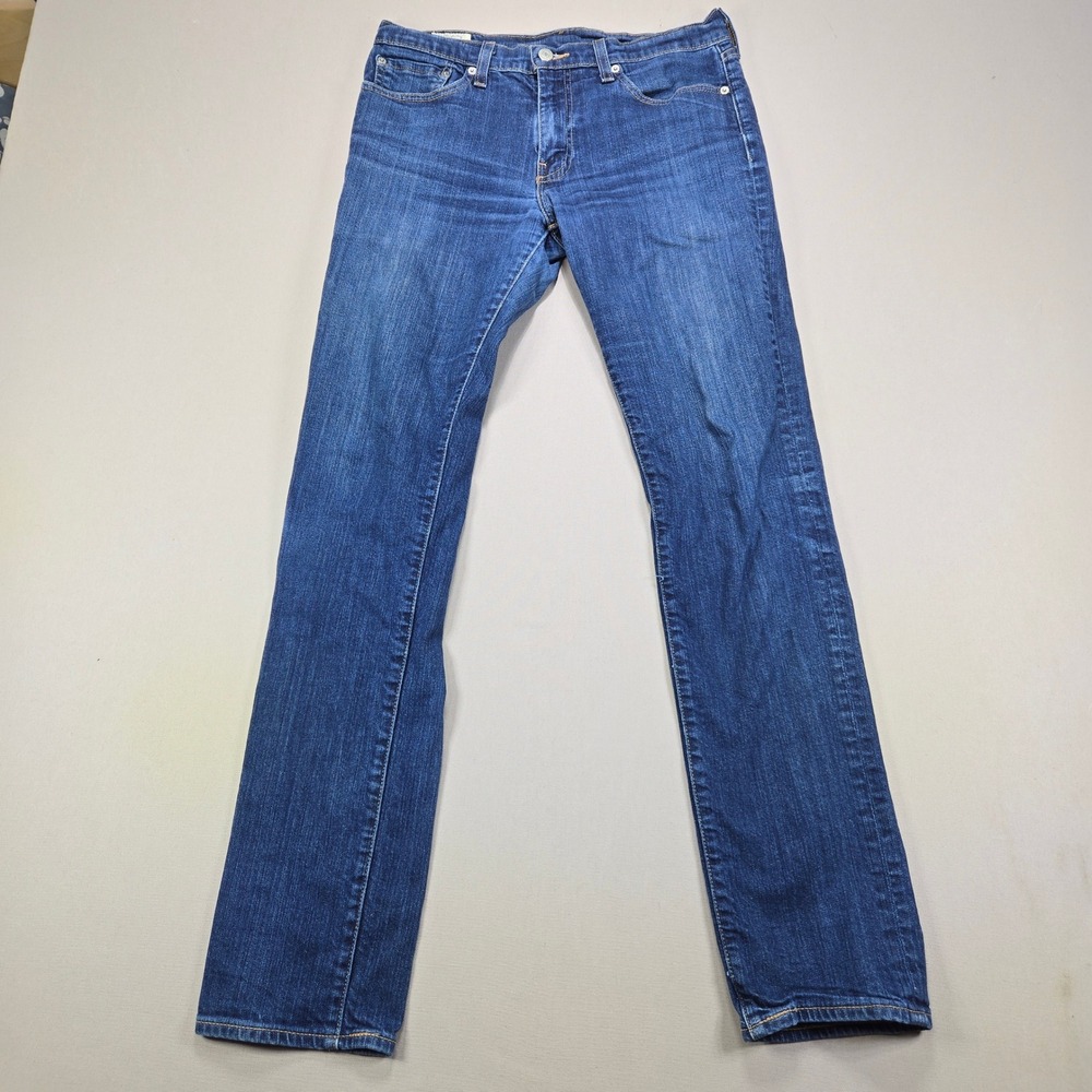Levi's 511 Big E Slim Fit Jeans Stretch Denim Dark Wash Blue Mens 32x34